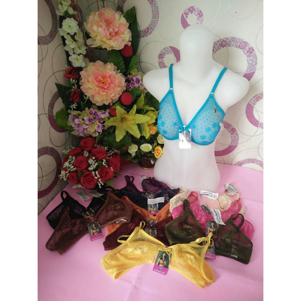 Sapphire Sister Bh Bra Sister Balon Transparan Tanpa Kawat Busa Orisinil / Sapphire Sister Bra Balon Semi Transparan BH Tidur