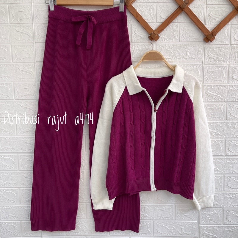 ONESET SWEATER KENZY RESLETING SETELAN KULOT CELANA RAJUT