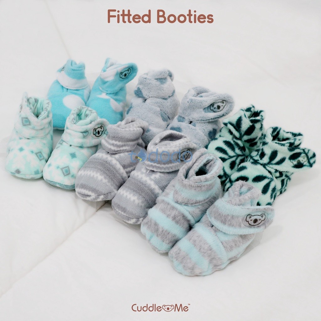 Sepatu Bayi Kaos Kaki Bayi Lembut Cuddleme Fitted Booties