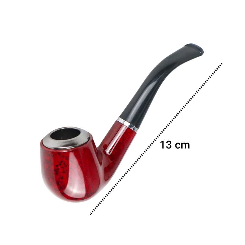 Classic Wooden Enchase Carved Smoking Pipes Pipa Rokok - CH-5581 - OMPV1MBR Brown