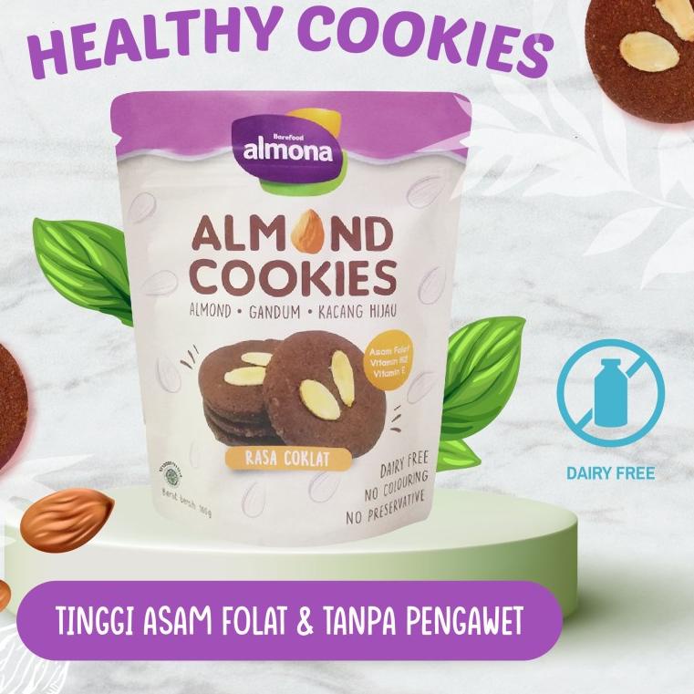

TREN MASA KINI ALMONA Almond Cookies - Snack Sehat - No Preservative - Vegan Friendly++