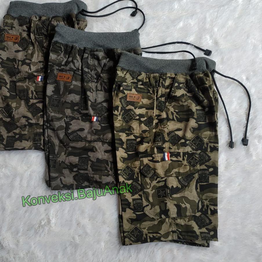 {LTL.18Oc22ᵂ} Celana Pendek Anak Laki laki Chinos Motif Tentara / TNI / A/ Doreng umur 6 7 8 9 10 11