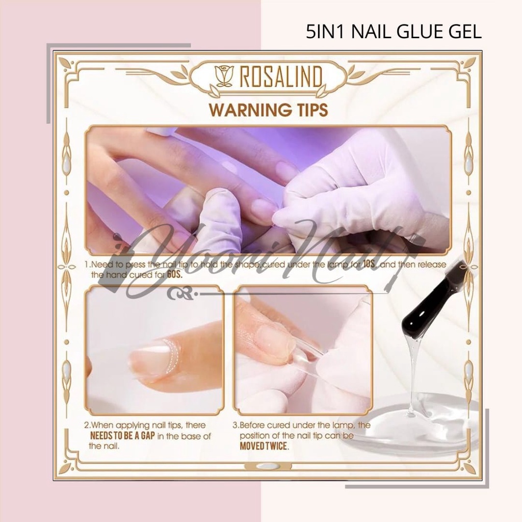 5in1 nail glue gel nail strengthener brush cleaner blooming gel base coat