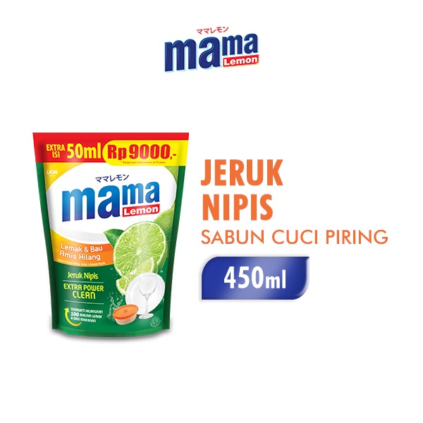 Mama Lemon Jeruk Nipis Pouch 450ml