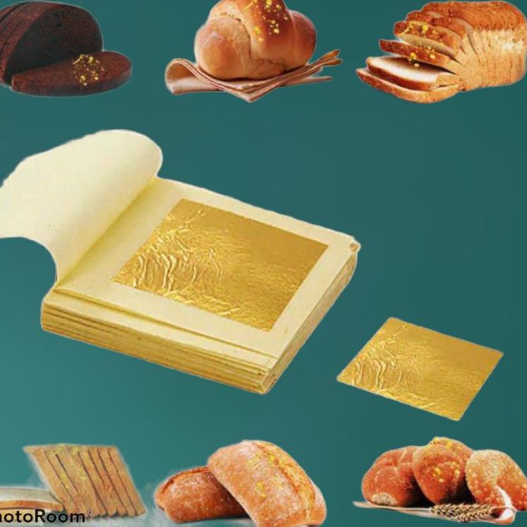 

New Deal--GOLD EDIBLE LEAF SHEET KERTAS MAS FOOD GRADE 24K 10Lembar