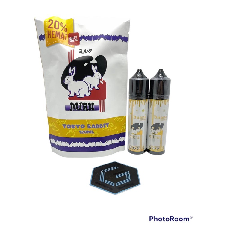 Miru TOKYO RABBIT BANANA CREME 60ML 1pcs by Jozojo Liquid Vape Pisang