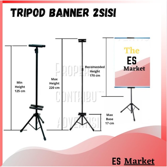 

Termurah Tiang Promosi 2 Sisi / Tripod Banner / Standing Banner