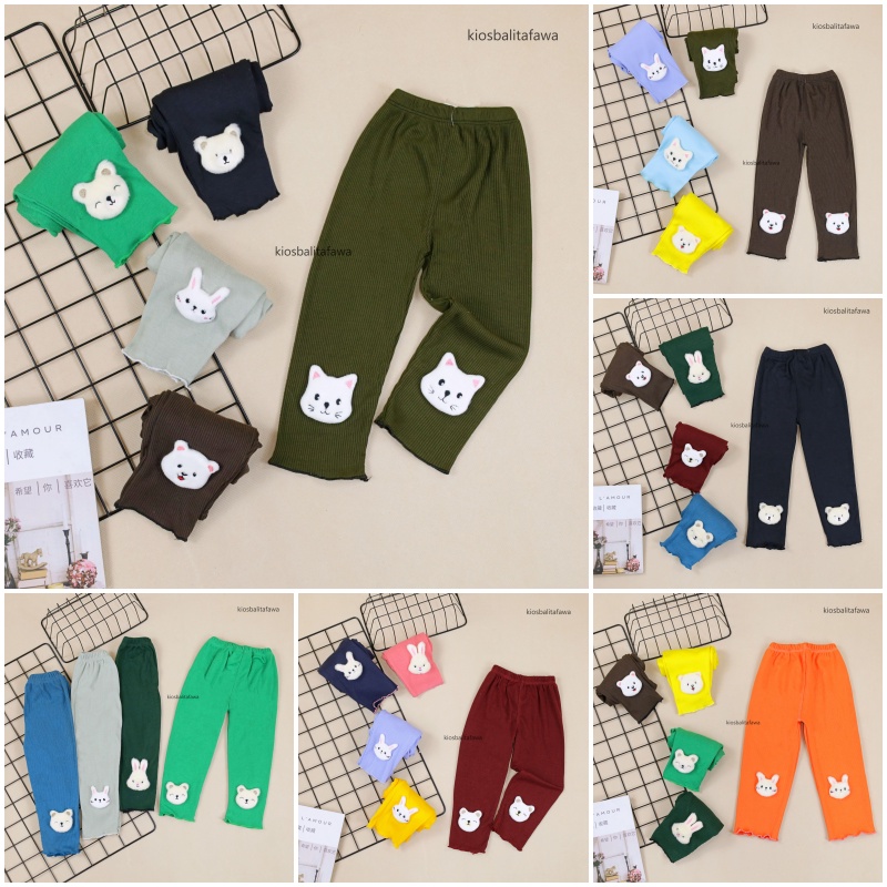 [IMPORT] Legging Dahyun uk Bayi 3-12 Bulan / Celana Panjang Premium Cotton Rib Anak Perempuan Bayi Balita Leging Polos Knit Import babycinnamon