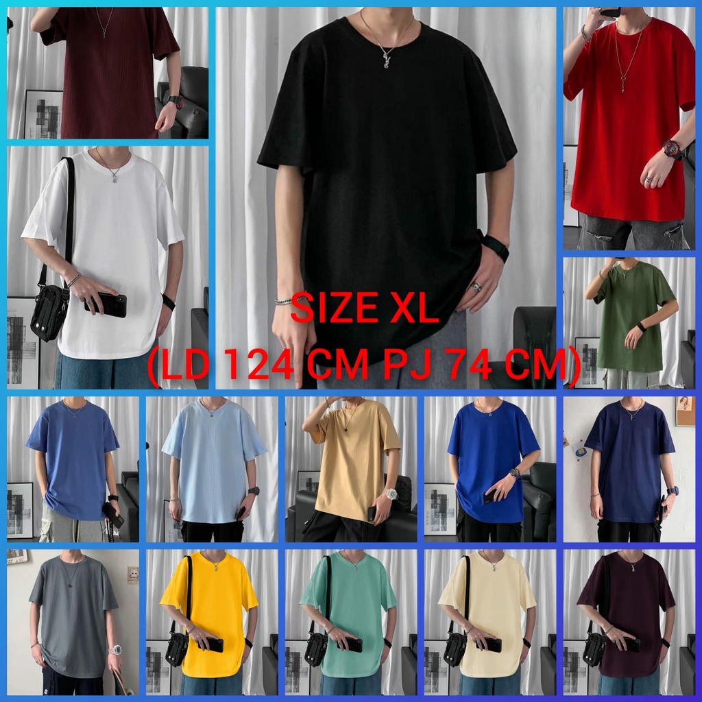 BISA COD/JHOSE/BAJU OVERSIZE POLOS BBTR/BAJU TERBARU/PRIA DAN WANITA BISA PAKAI