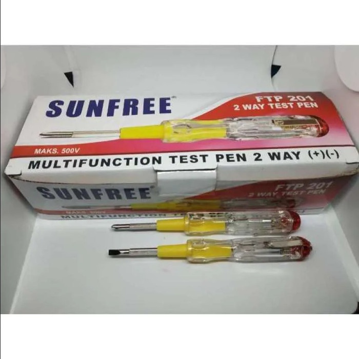 SUNFREE FTP 201 Obeng Testpen Test Pen 2 Fungsi 2 Arah Plus Minus