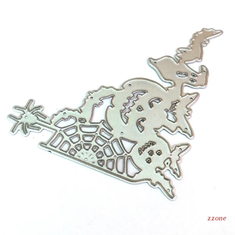 Cetakan Stensil Cutting Dies Motif Halloween Bahan Metal Untuk Scrapbook / Craft DIY