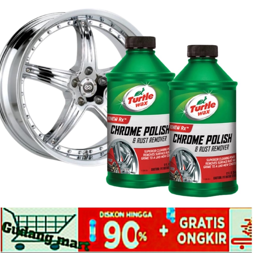TURTLE WAX Chrome Polish - Poles Kilap Velg Krom Mobil 355ml

Polis Crom pelek Mobil / Untuk Smua Ya