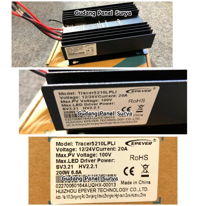 Solar Charge Controller Scc Mppt 20A Epever Tracer 5210Lpli 5210 Lpli
