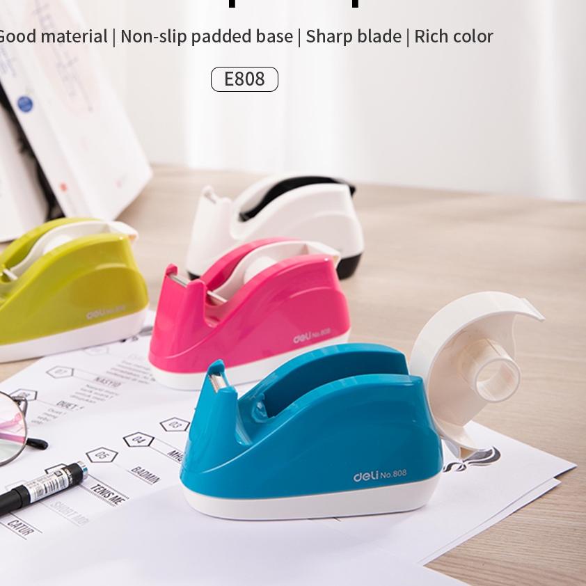 

GRATIS ONGKIR✅Deli Dispenser Lakban Tape Dispenser bantalan tidak licin dan mudah digunakan satu tangan E808|SQ6