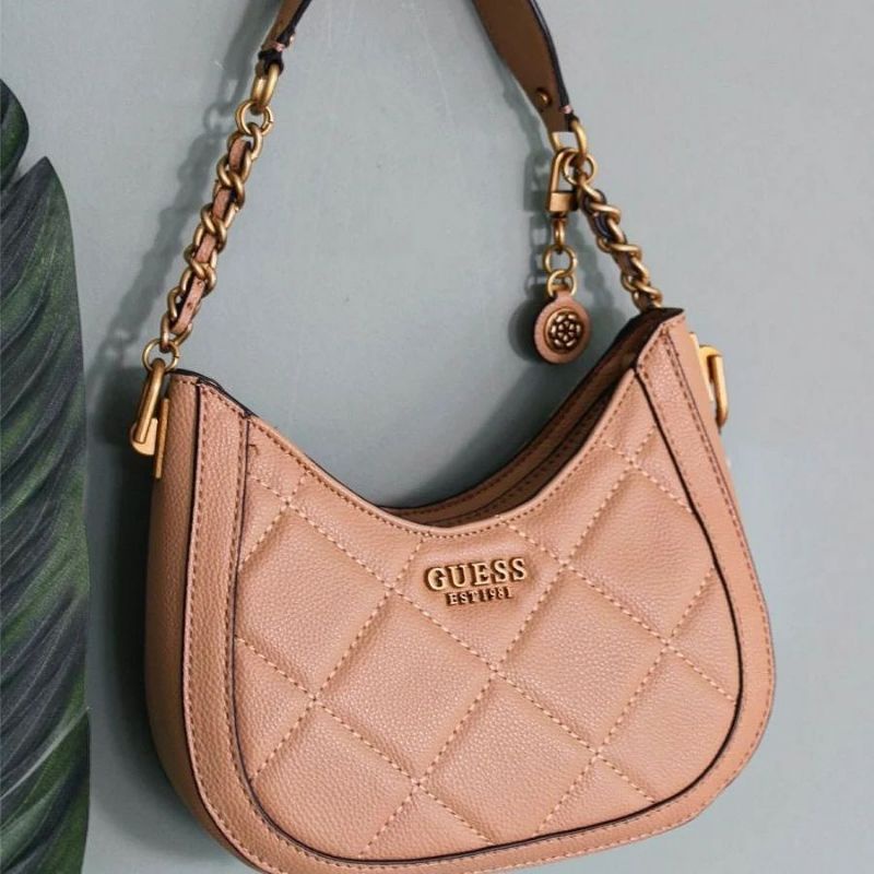 5.5 SALE | GUESSS Abey Quilted Mini Hobo Bag