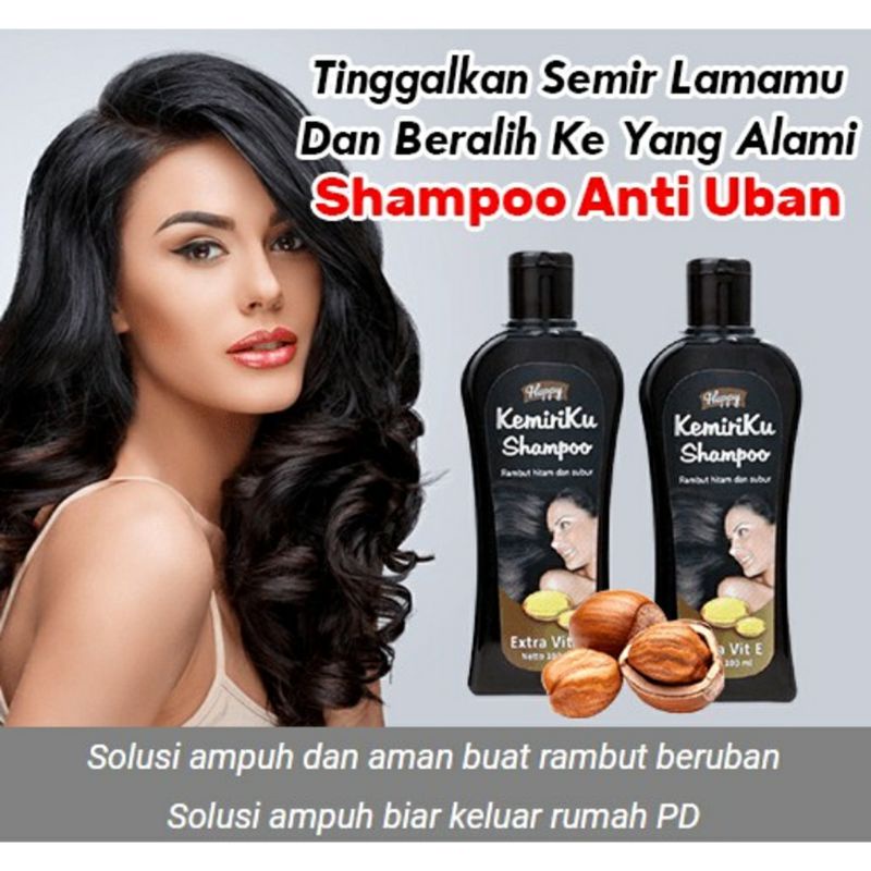 PAKET 2 BOTOL HAPPY KEMIRIKU SHAMPOO UBAN