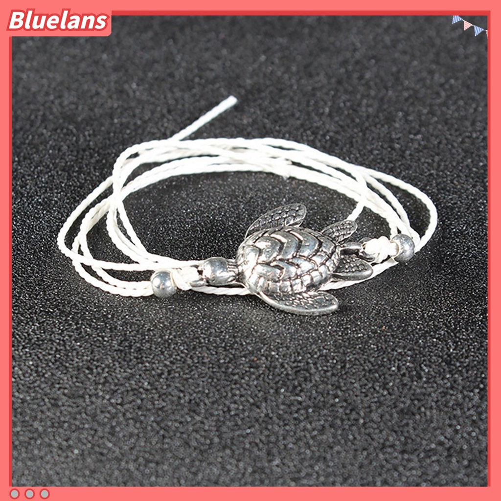 3pcs Gelang Kaki Rantai Liontin Kura-Kura Warna Campur Untuk Wanita