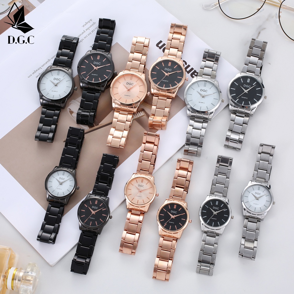 ✨DGC✨Jam Tangan Pasangan Fashion Pria Wanita Jam Tangan Murah Wanita Gelang Jam Tangan Pasangan C100