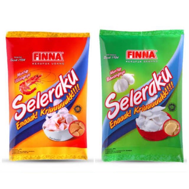 

Kerupuk Finna Seleraku Udang & Bawang 200 Gr