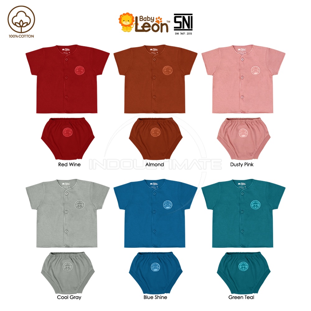 (0-3 Bulan) Setelan Baju Bayi Baru Lahir Baju Tidur Bayi Baju Harian Bayi BABY LEON DS-113 / DS-114 Atasan Kaos Bayi Pakaian Bayi SM-901 Celana Pendek bayi Celana Bayi Baru Lahir Perlengkapan Bayi Baru lahir Newborn