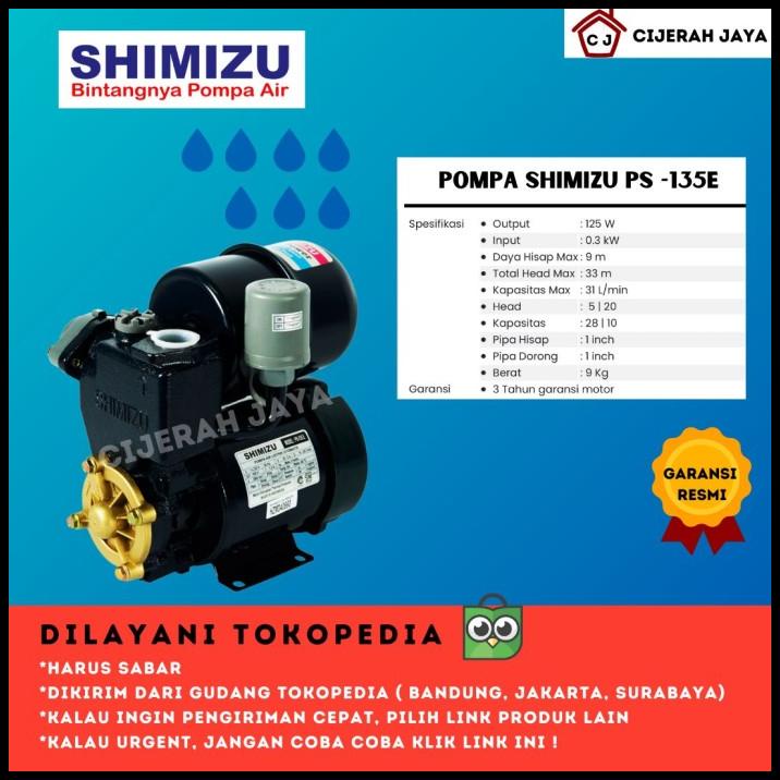 Shimizu Ps 135 E Otomatis Pompa Air Pendorong Otomatis Shimizu Ps 135