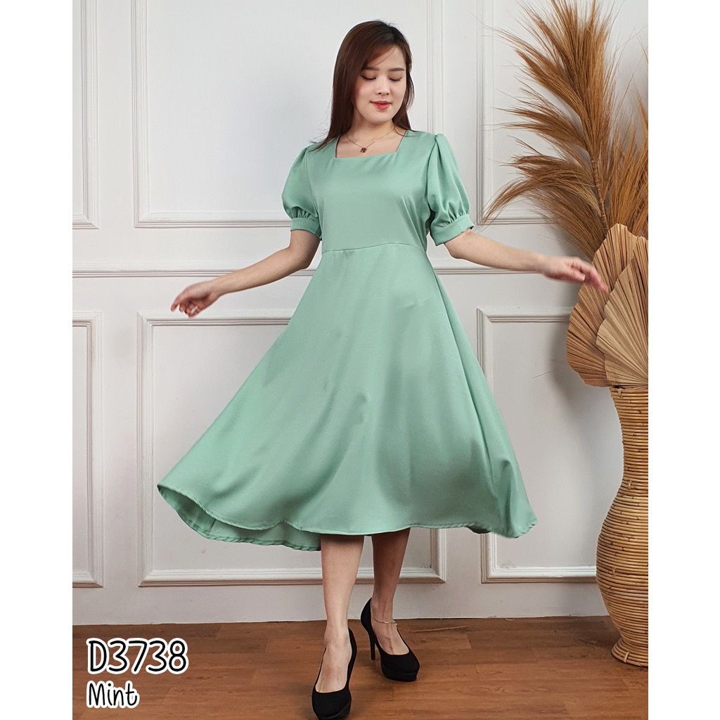 Basic id fashion Dres wanita gisella / Gaun pesta wanita / Dres elegant