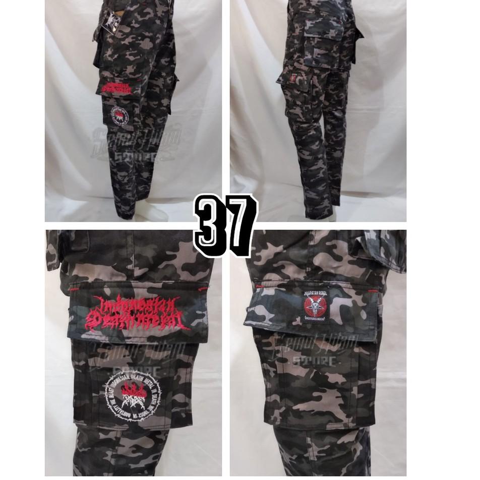 Laris KJGV8 [GESER KIRI] Prapatan Rebel Celana Cargo Panjang / Kempol Panjang PDL Army Doreng Loreng