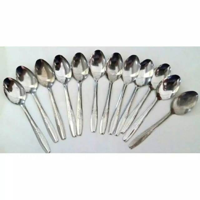 LT- Sendok Makan stainless lusinan Tebal Polos Alat Makan Stainless steel