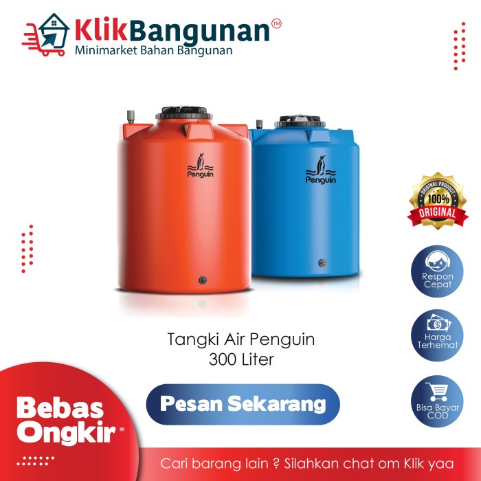 Toren Air Toren Penguin 300 Ltr / Toren Air / Tangki Air Penguin
