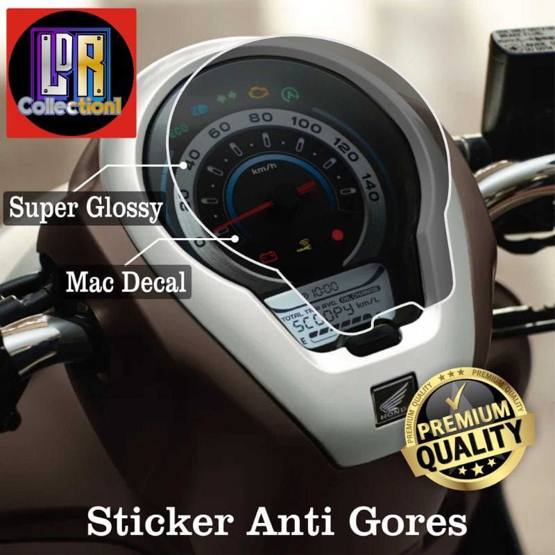 stiker cutting sticker skotlet antigores pelindung spidometer Scoopy 2021/2022