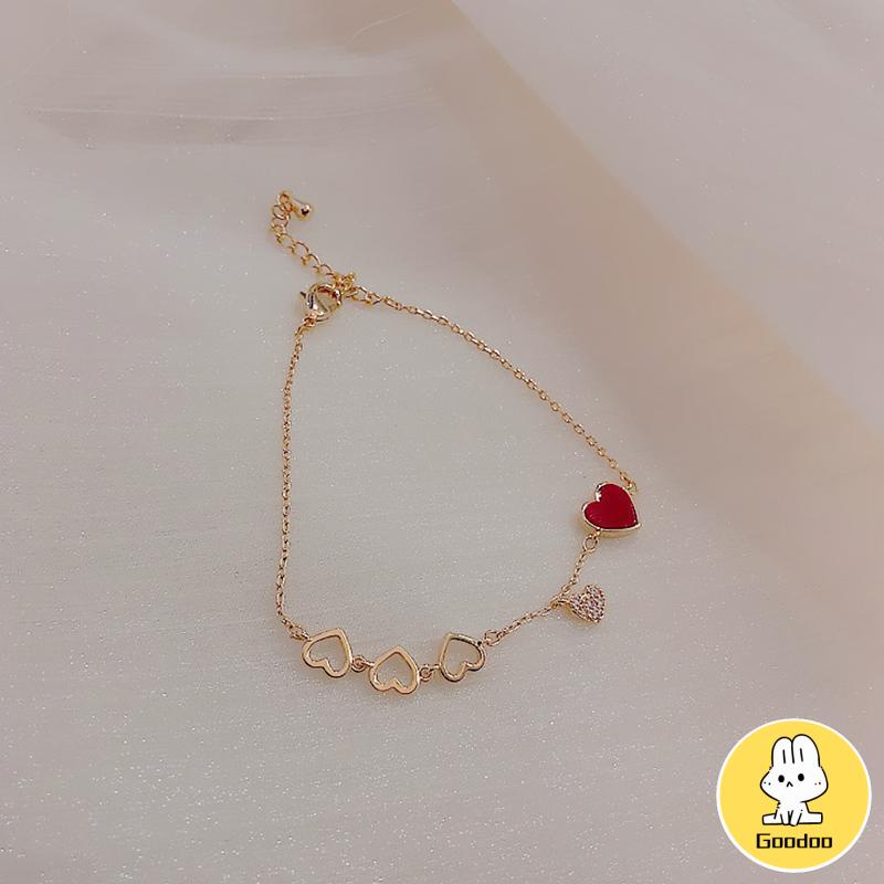 Gelang Bentuk Cinta Adjustable Untuk Pasangan Korean Bracelet Aksesoris wanita-Doo
