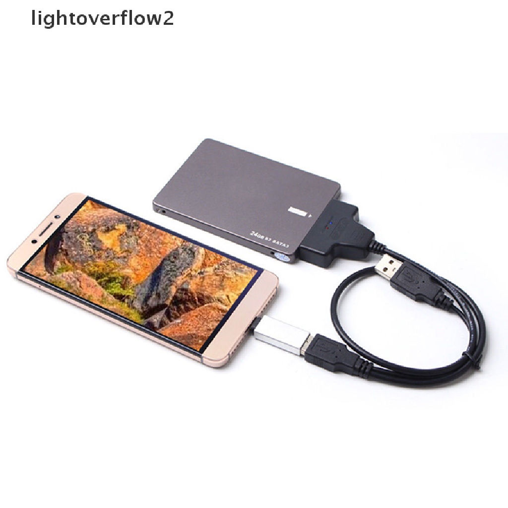 (lightoverflow2) Kabel Adapter USB 2.0 Ke SATA Serial ATA Untuk HDD SSD 2.5 &quot;  (ID) Buku Novel Dewasa Dalam Bahasa Mandarin