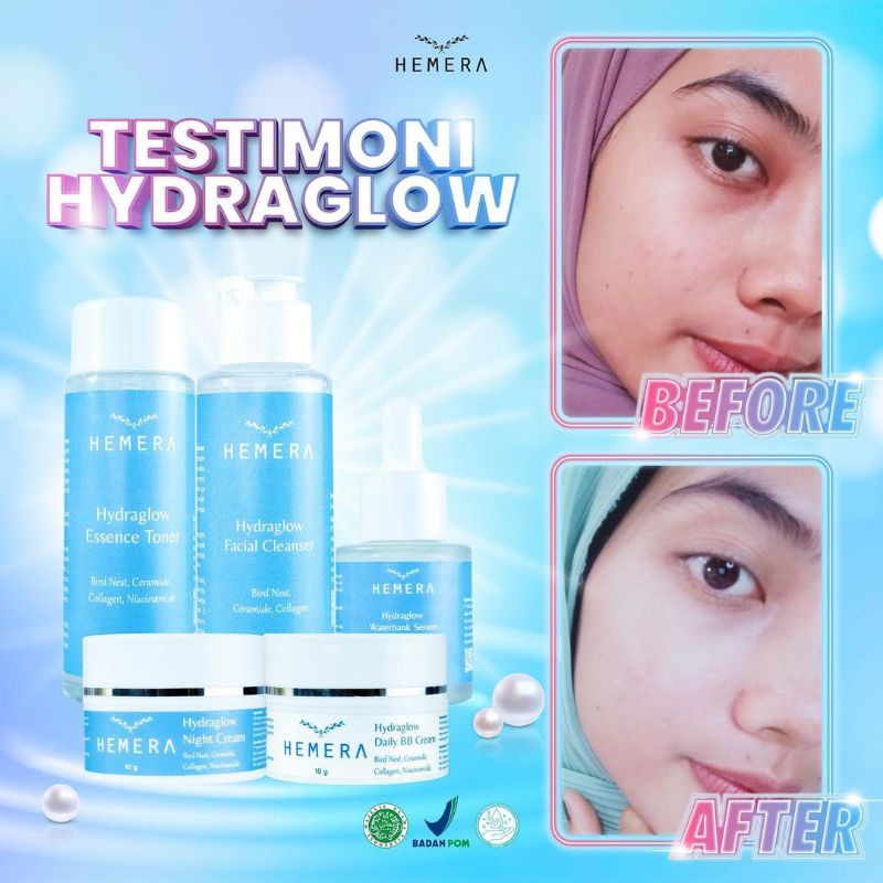 HEMERA HYDRAGLOW SKIN BARRIER 5 IN 1 SKINCARE UNTUK MEMPERBAIKI SKIN BARRIERMU YANG RUSAK