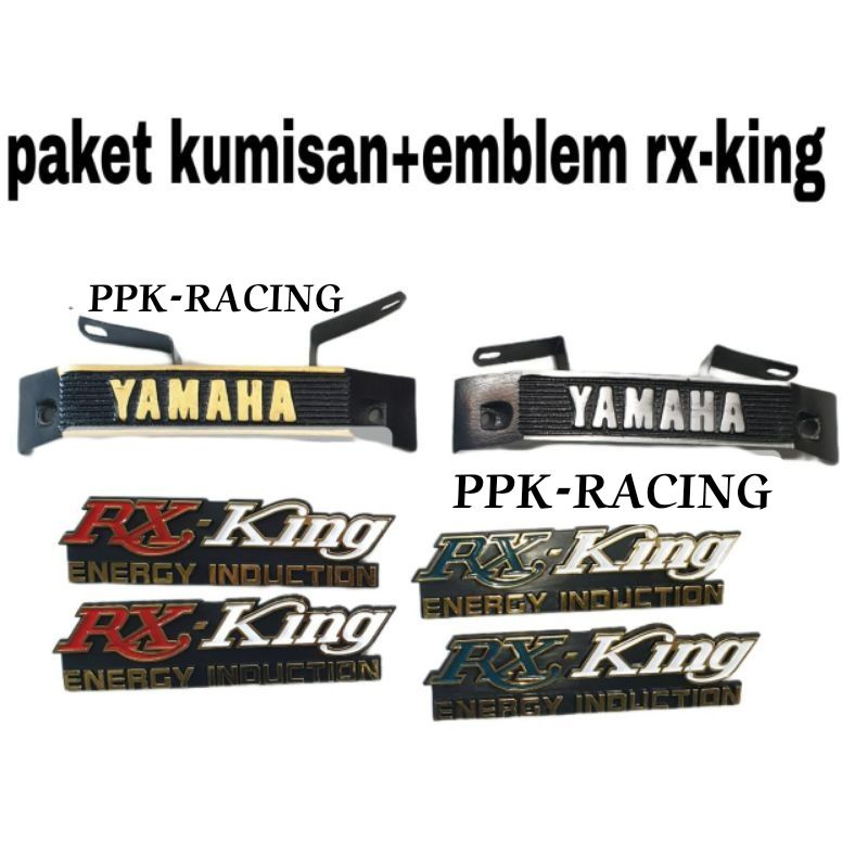 Paket Murah Emblem Logo Yamaha Rx King Kumis Yamaha Gold &amp; Silver