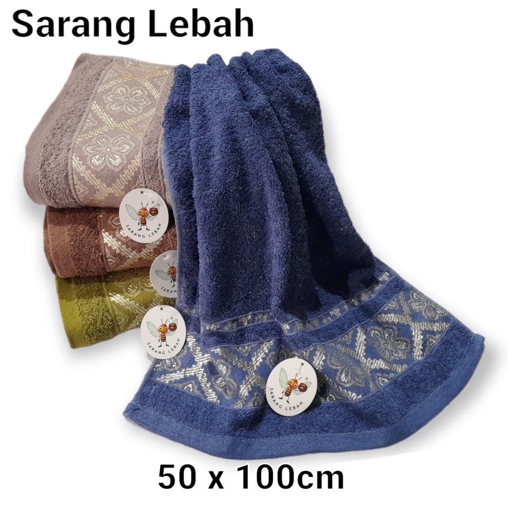 JH Handuk Sarang Lebah Motif Katun uk 50x100 / Handuk Tanggung Tebal Lembut Paling Murah