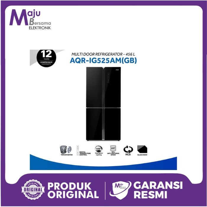 Aqua Japan Kulkas Multidoor Inverter AQR-IG525AM (GB) 465 Liter