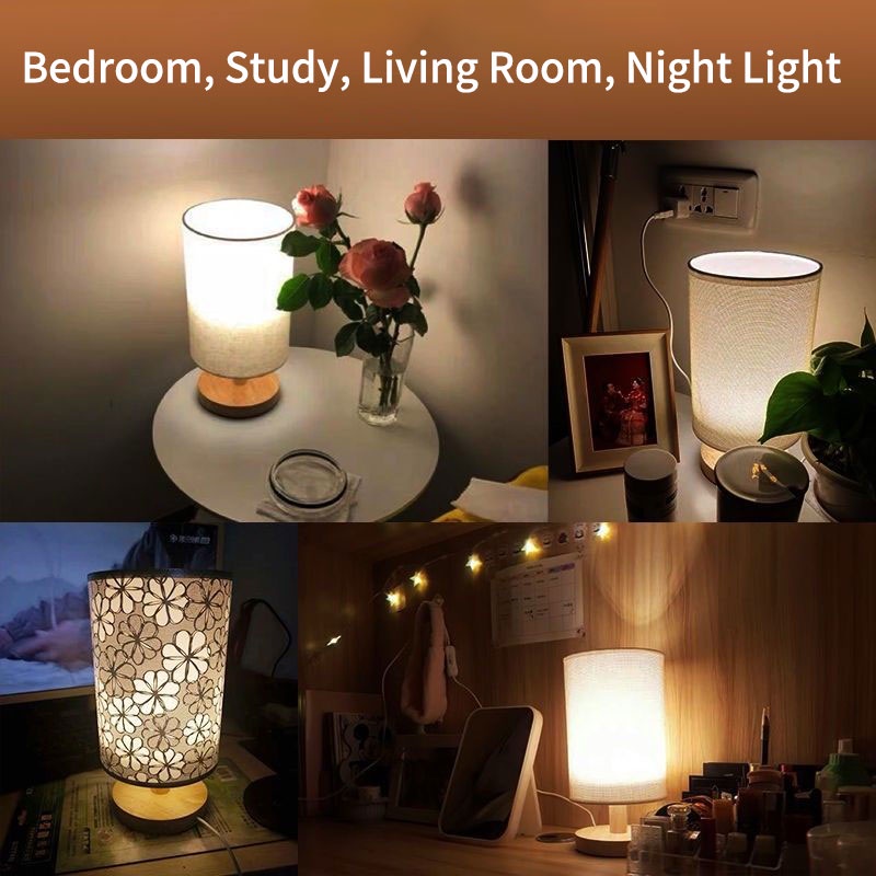 lampu tidur led Desk Lamp Led Bedside Lamp lampu belajar lampu meja Desk Lamp Led Retro Desk Lamp Japanese Bedroom Lamp Remote Control Lamp