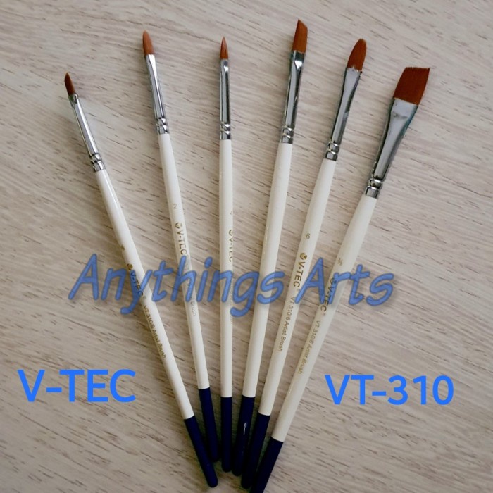 

Mantap V-Tec Brush Vt-310 Set 6 / Kuas Lukis Vt 310 Bagus