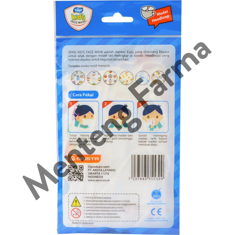 Sensi Kids Face Mask Headloop Isi 5 Pcs