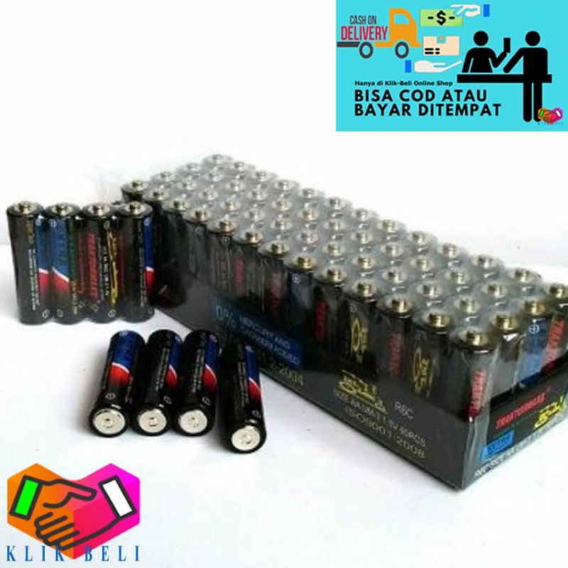 [COD] Termurah Baterai SNI AAA Termurah 1,5V tipe A3 untuk remot mainan dll