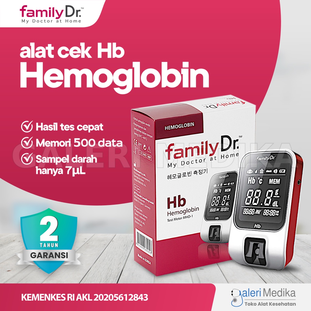 Family Dr - Alat Cek Hemoglobin / Alat Ukur Kadar Hb / Alat Cek Hb