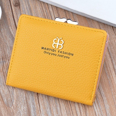 DOMPET LIPAT WANITA IMPORT KECIL KULIT KUNING MANYIDI SONARO WA588Y1 MINI SLOT UANG KOIN PENDEK KEKINIAN FASHION KOREA SIMPLE KARTU CASUAL BRANDED REMAJA BATAM ORI