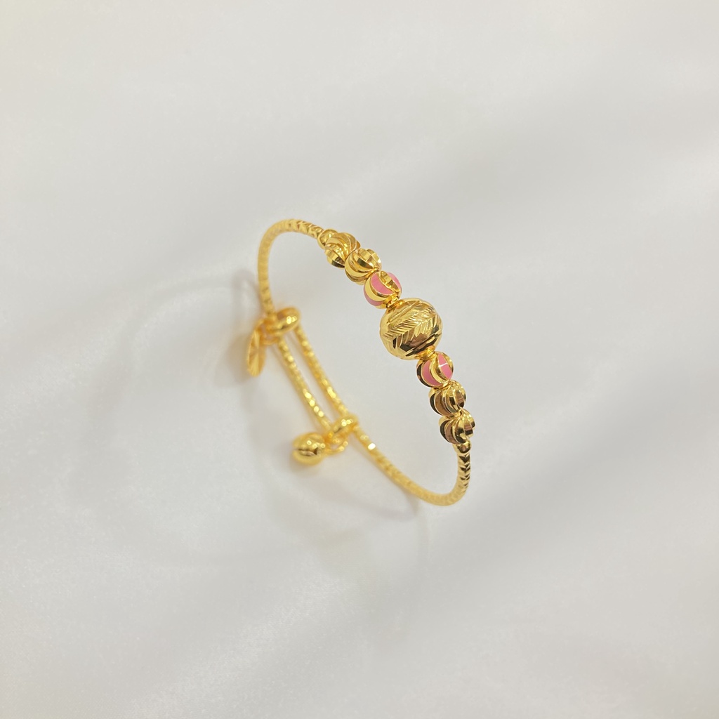 Gelang Anak Warna 24 Karat Flexible Perhiasan Lapis Emas