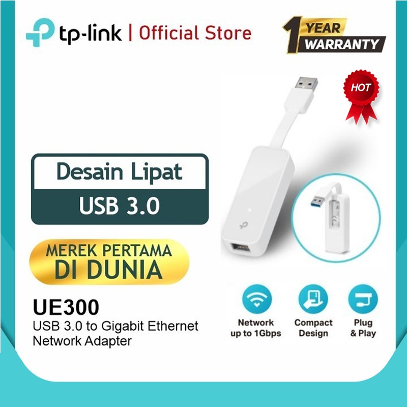 Original TP-LINK UE300 USB 3.0 Gigabit Ethernet Network Adapter TP-LINK UE300 USB 3.0 To LAN Gigabit Lan 1000Mbps UE 300 TPLINK UE300 USB TO LAN GIGABIT USB to Lan TP-Link UE300 USB 3.0 to Gigabit SuperSpeed Ethernet Adapter ORIGINAL GARANSI RESMI 1 TAHUN