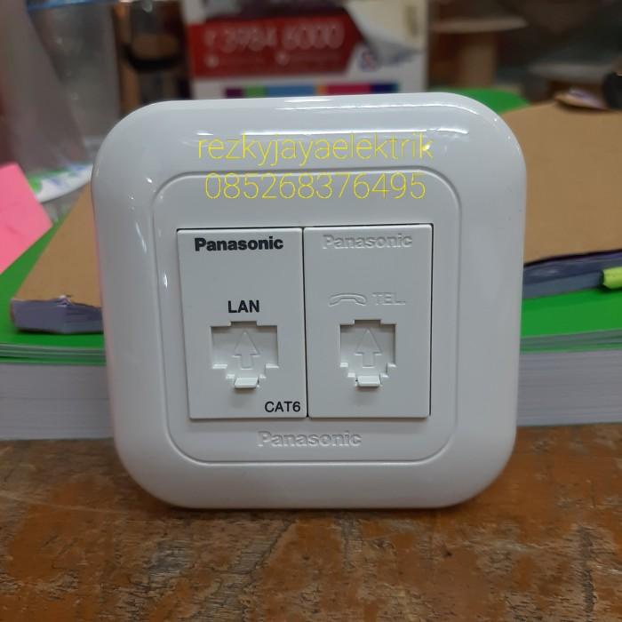 outlet data cat6 + outlet telpon panasonic /oulet data cat6+telpon