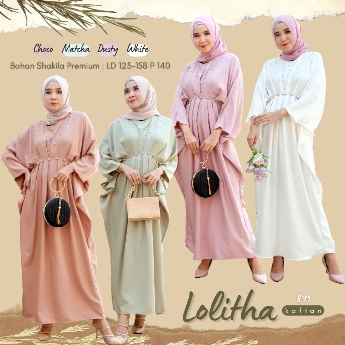 Gamis Luxury dress kaftan pesta lebaran hari raya wanita muslimah hijab 2022 Terbaru Termurah Berkua