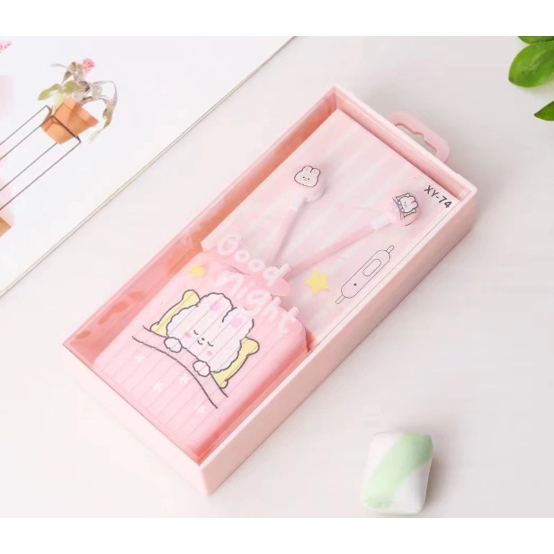 [XY-74] Headset Earphone Karakter Hewan Animal GOOD NIGHT / Wadah Earphone Kartun Animal Tidur Lucu