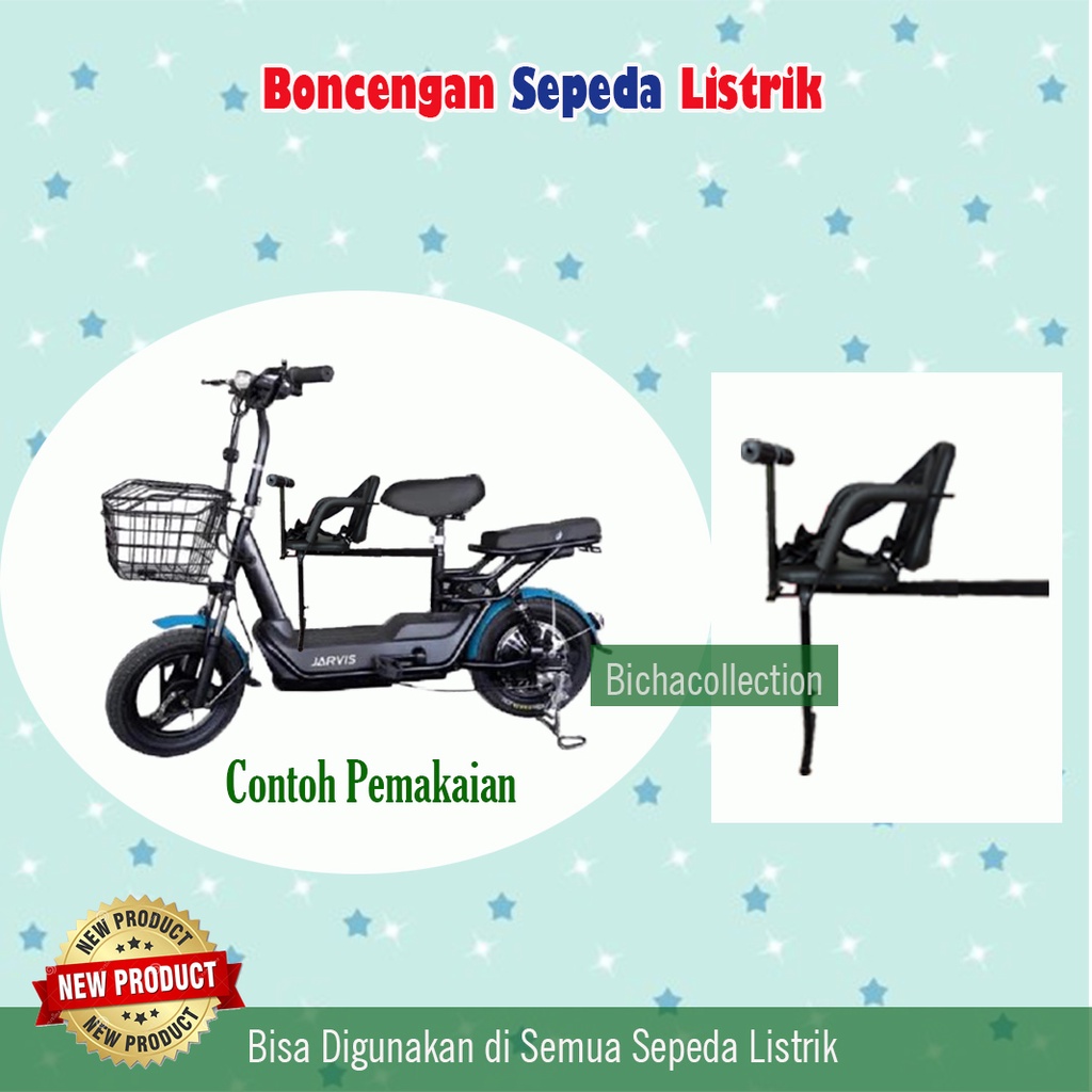 Kursi Boncengan Sepeda Listrik Free Bantal Stang Setir