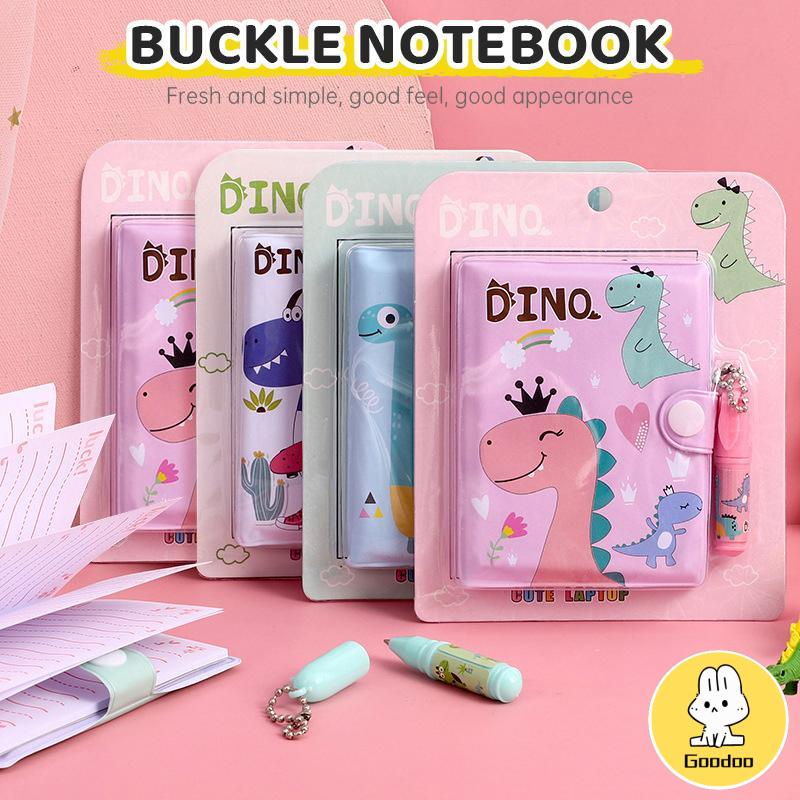 Kartun Kreatif  Notebook Portabel Mini  Dengan Set Bolpoin -Doo