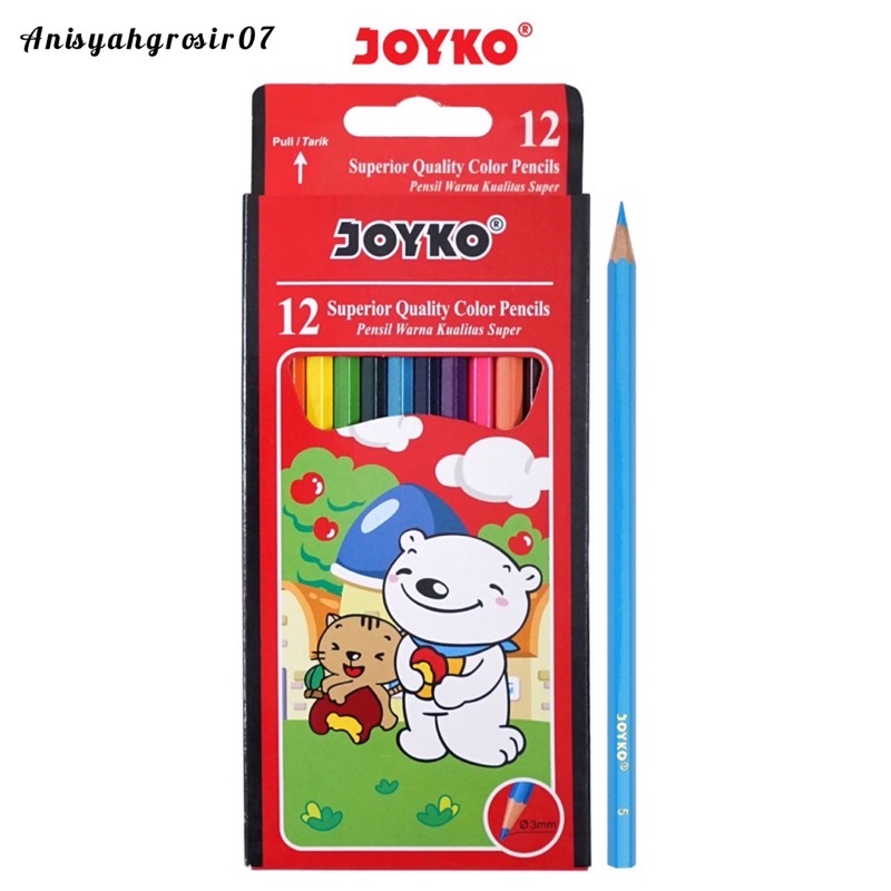 

Pensil gambar panjang warna color Joyko CP-12PB